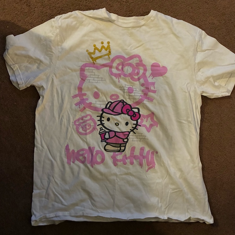 Sanrio Hello Kitty T-Shirt - White and Pink